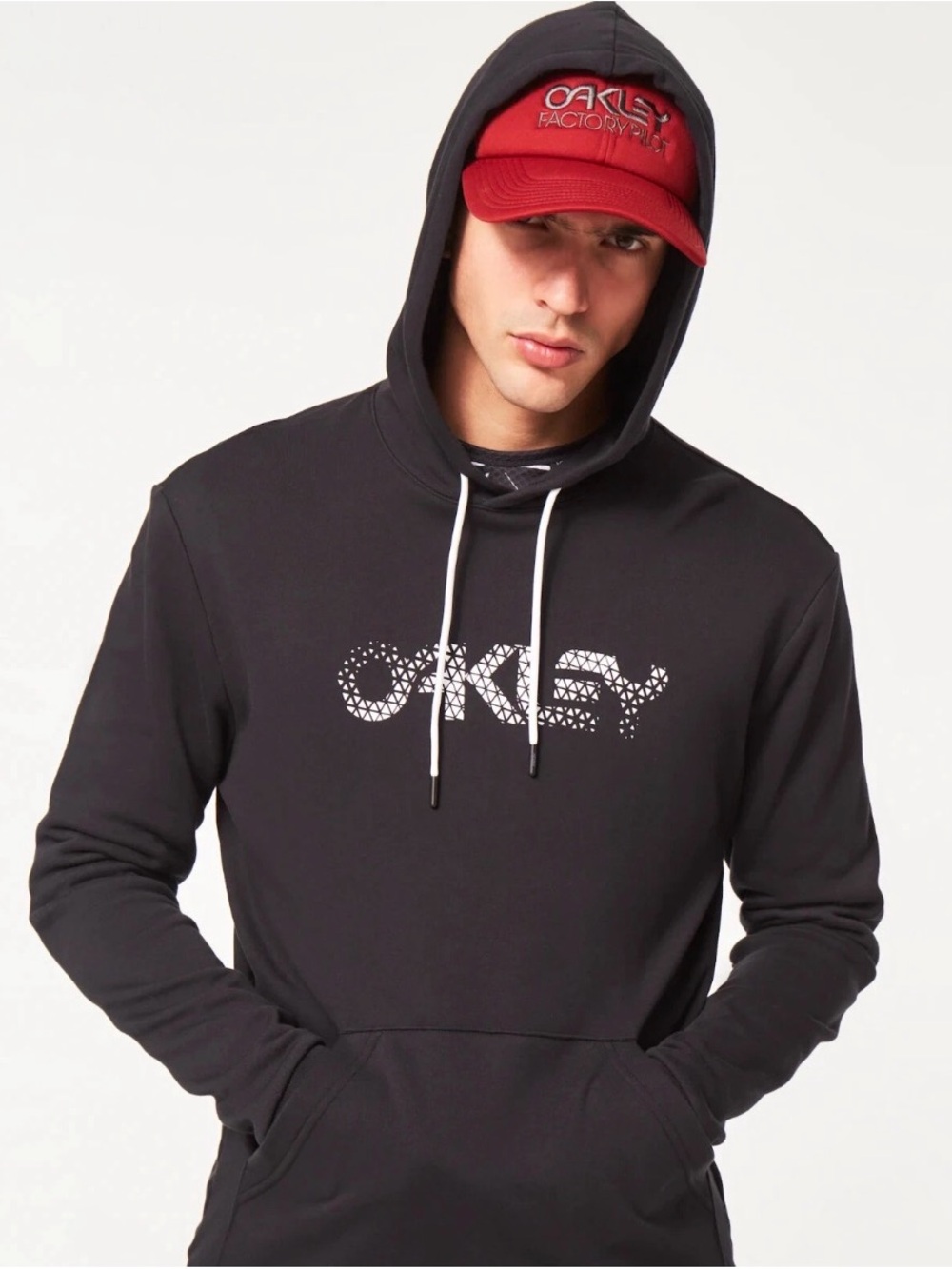 Oakley Black Hoodie with White Logo
